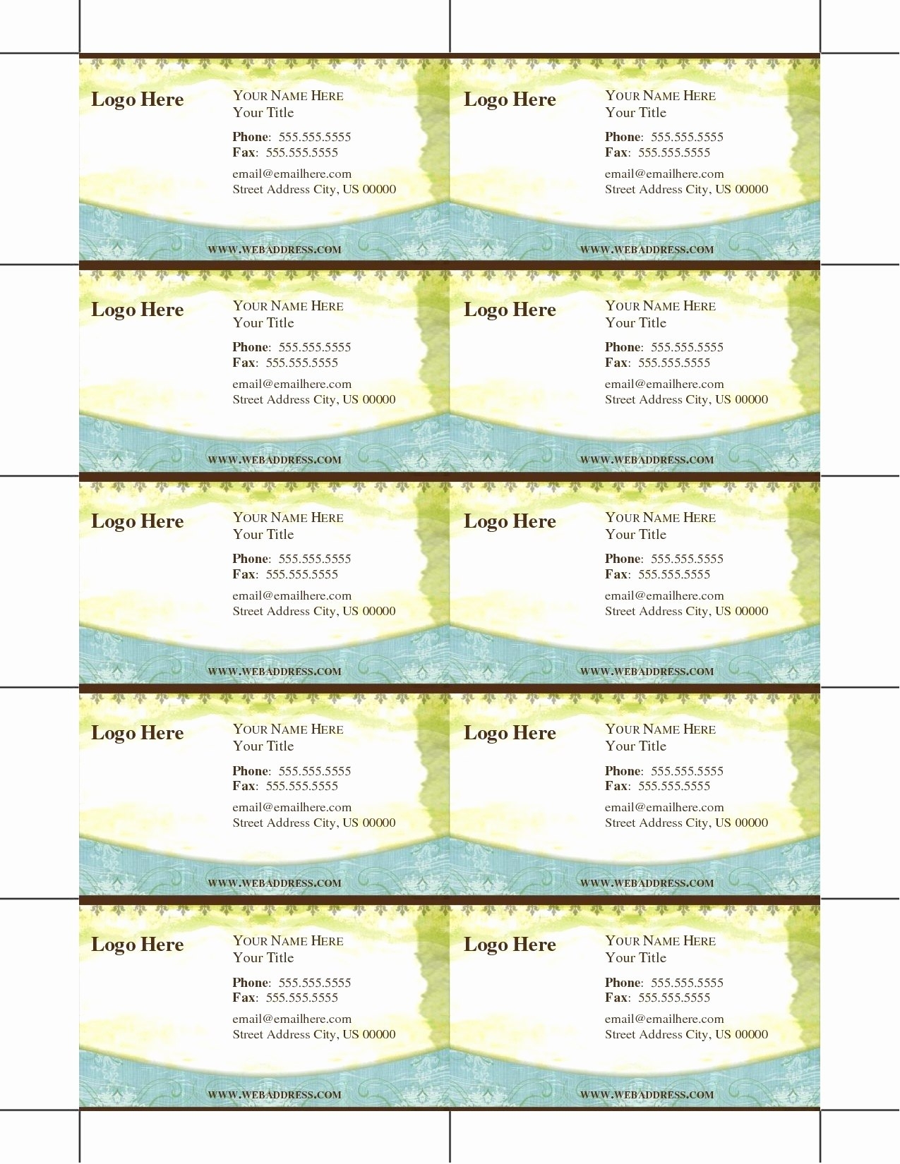 free editable printable business card templates