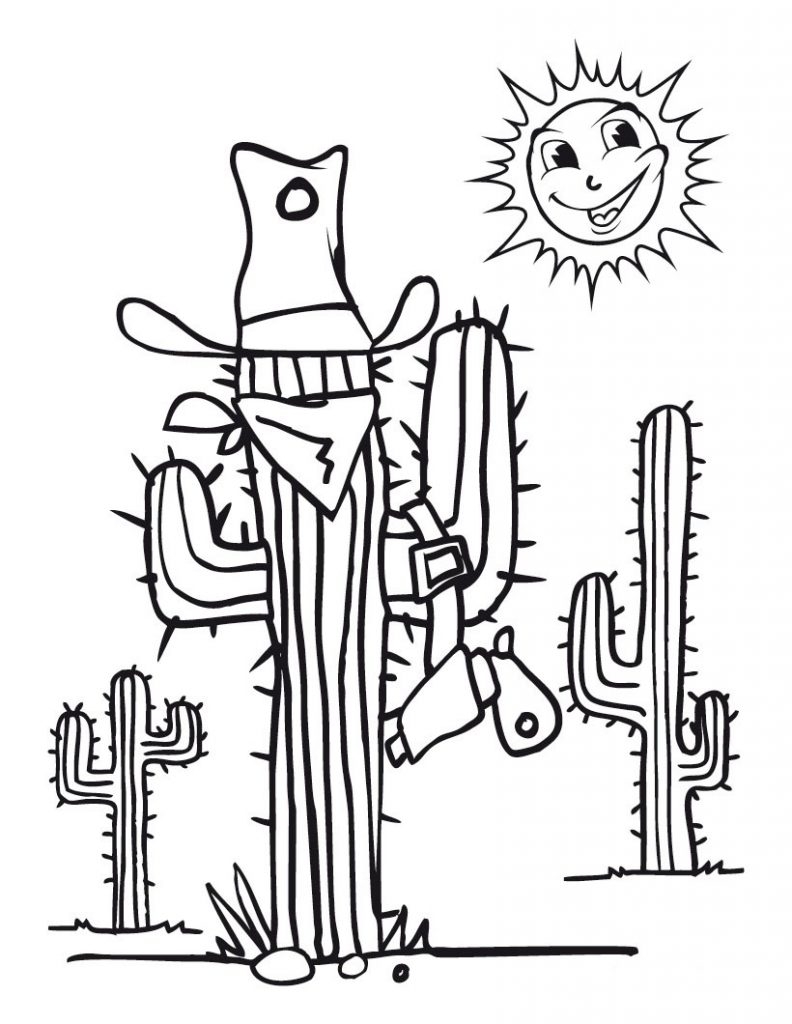 Free Printable Cactus Coloring Pages For Kids