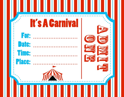 Free Printable Carnival Invitation Template Printable Templates