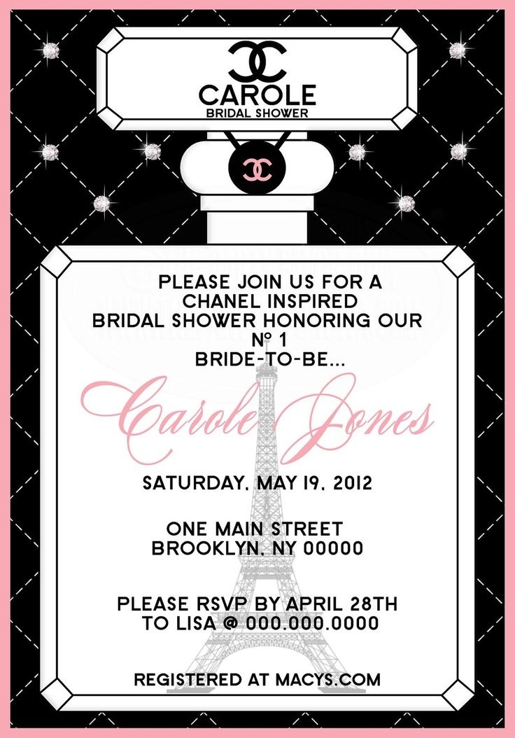 Free Printable Chanel Invitation Template Printable Templates