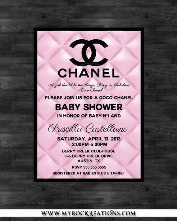 Free Printable Chanel Invitation Template Printable Templates
