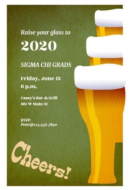 free printable cheers and beers invitation template free
