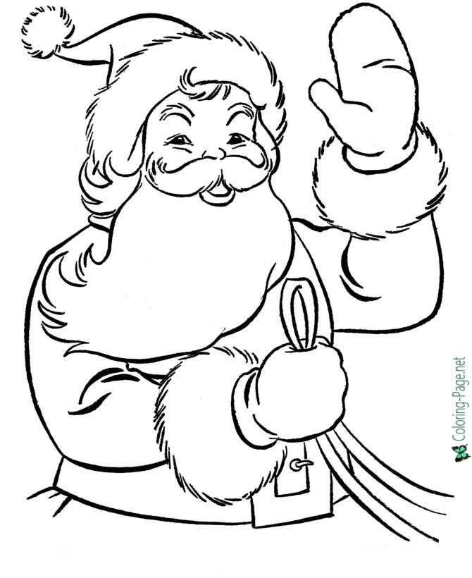 Free Printable Christmas Coloring Page Santa Claus