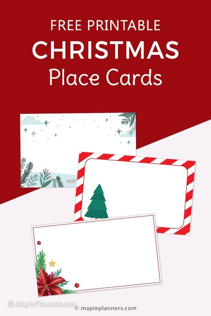 Free Printable Christmas Place Cards Worksheets Library