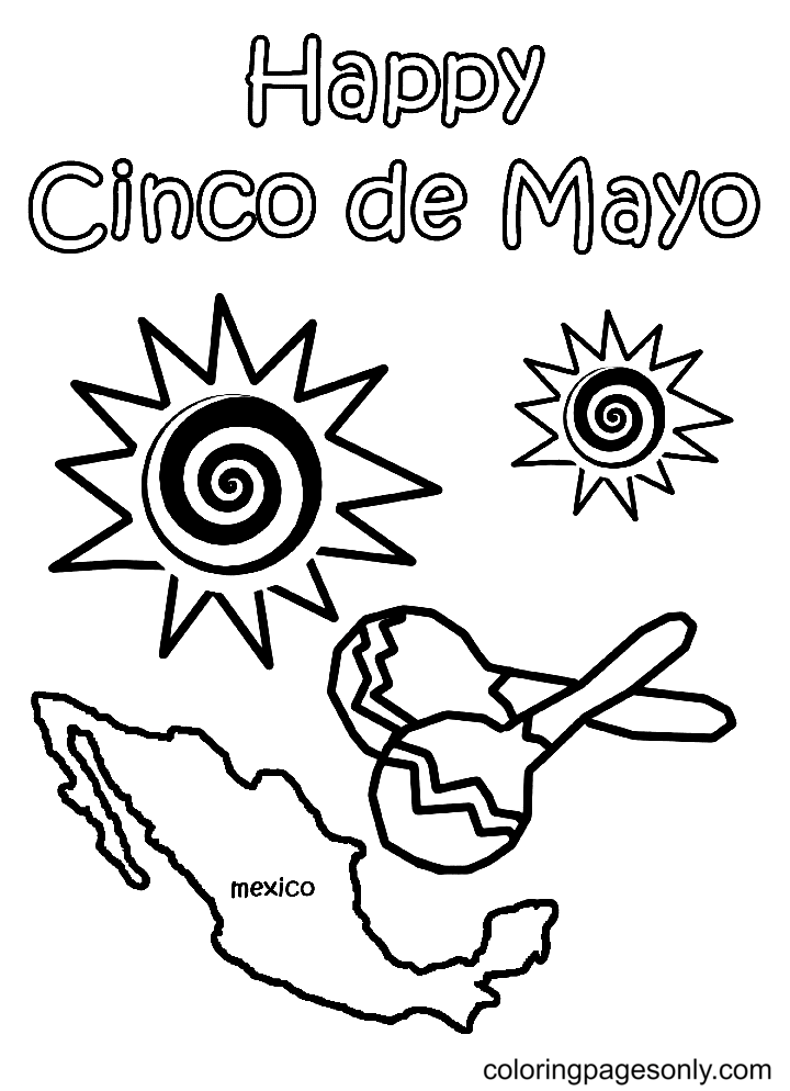 cinco de mayo free coloring pages