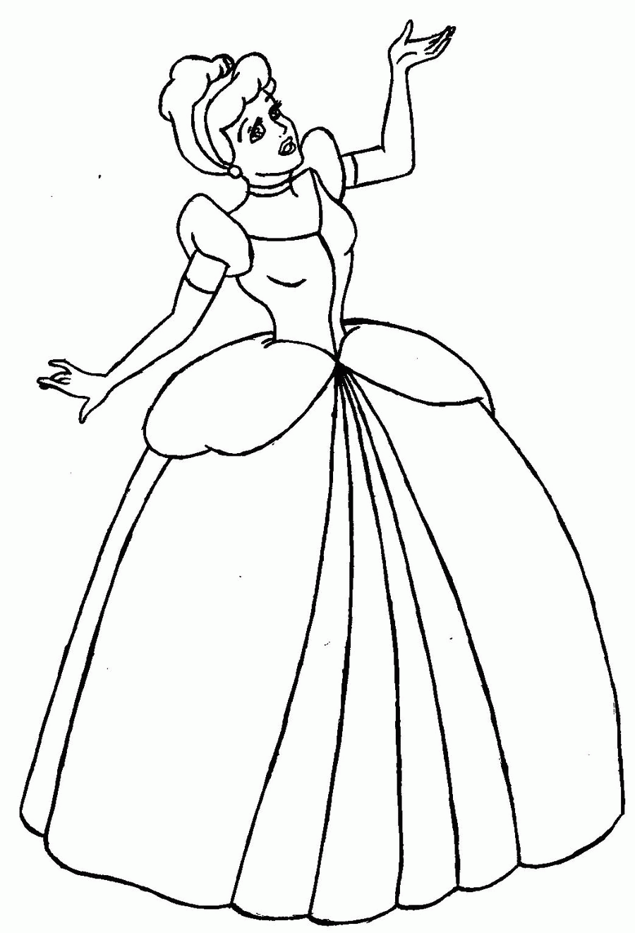 free printable cinderella coloring pages