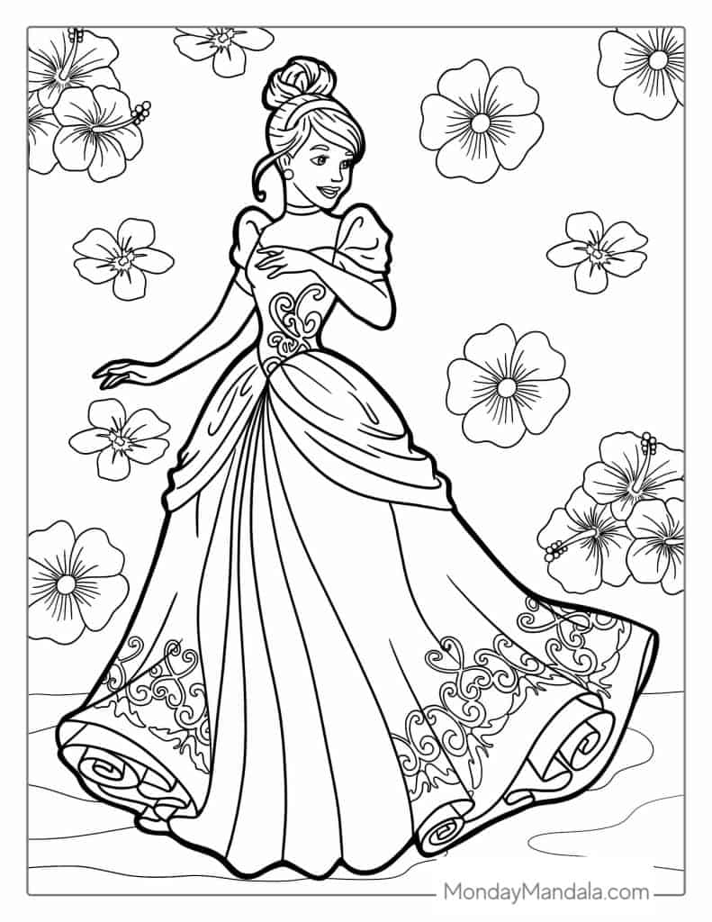 Free Printable Cinderella Coloring Pages Printable Coloring Pages