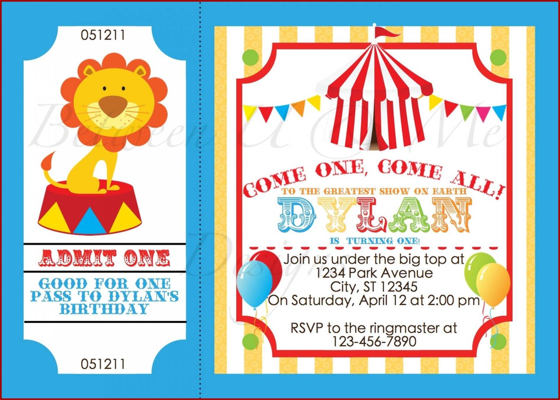 free printable circus invitation templates
