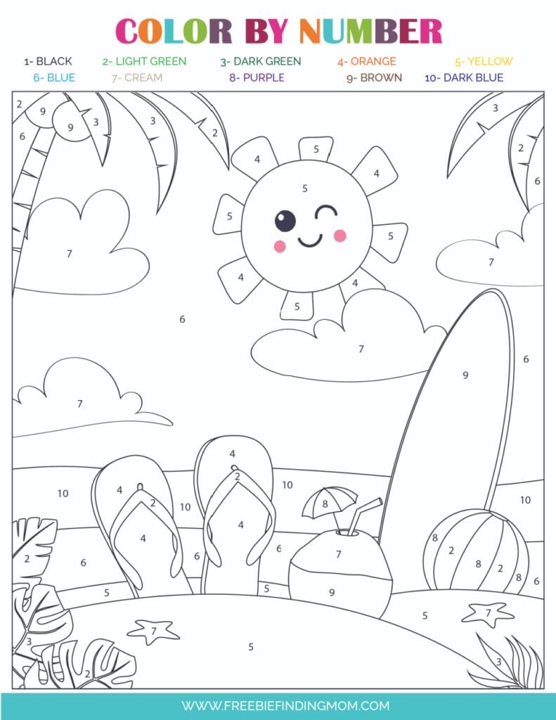 Free Printable Color By Number For Adults PDF Downloads