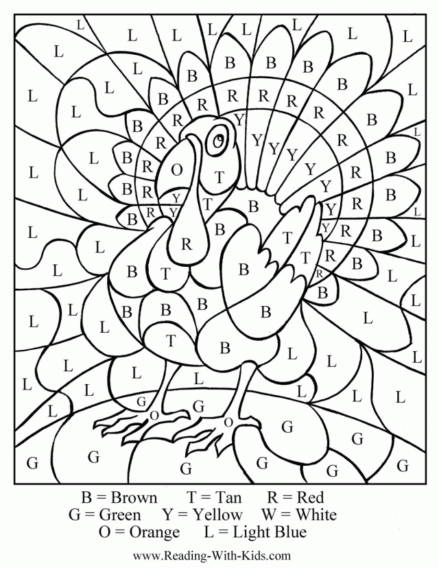 color by number free coloring pages