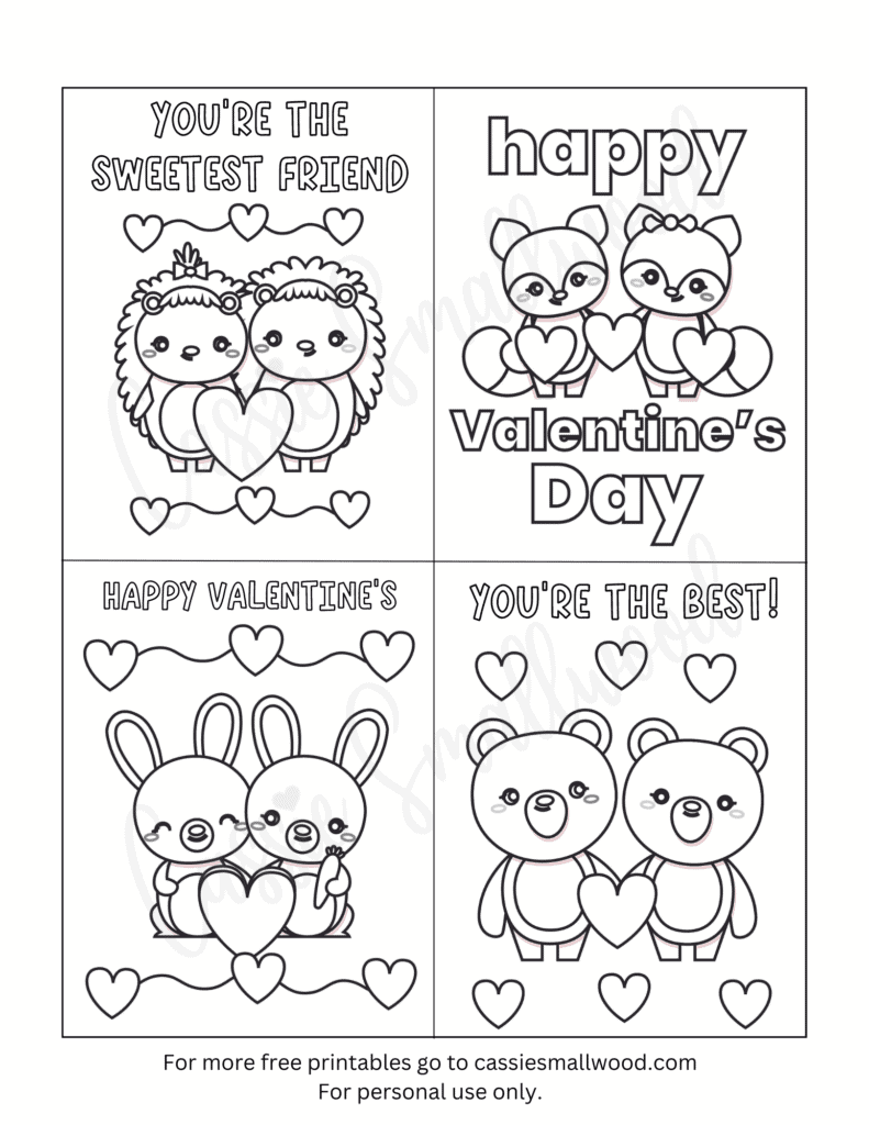 Free Printable Color Pages For Valentines Day Free Coloring Sheet