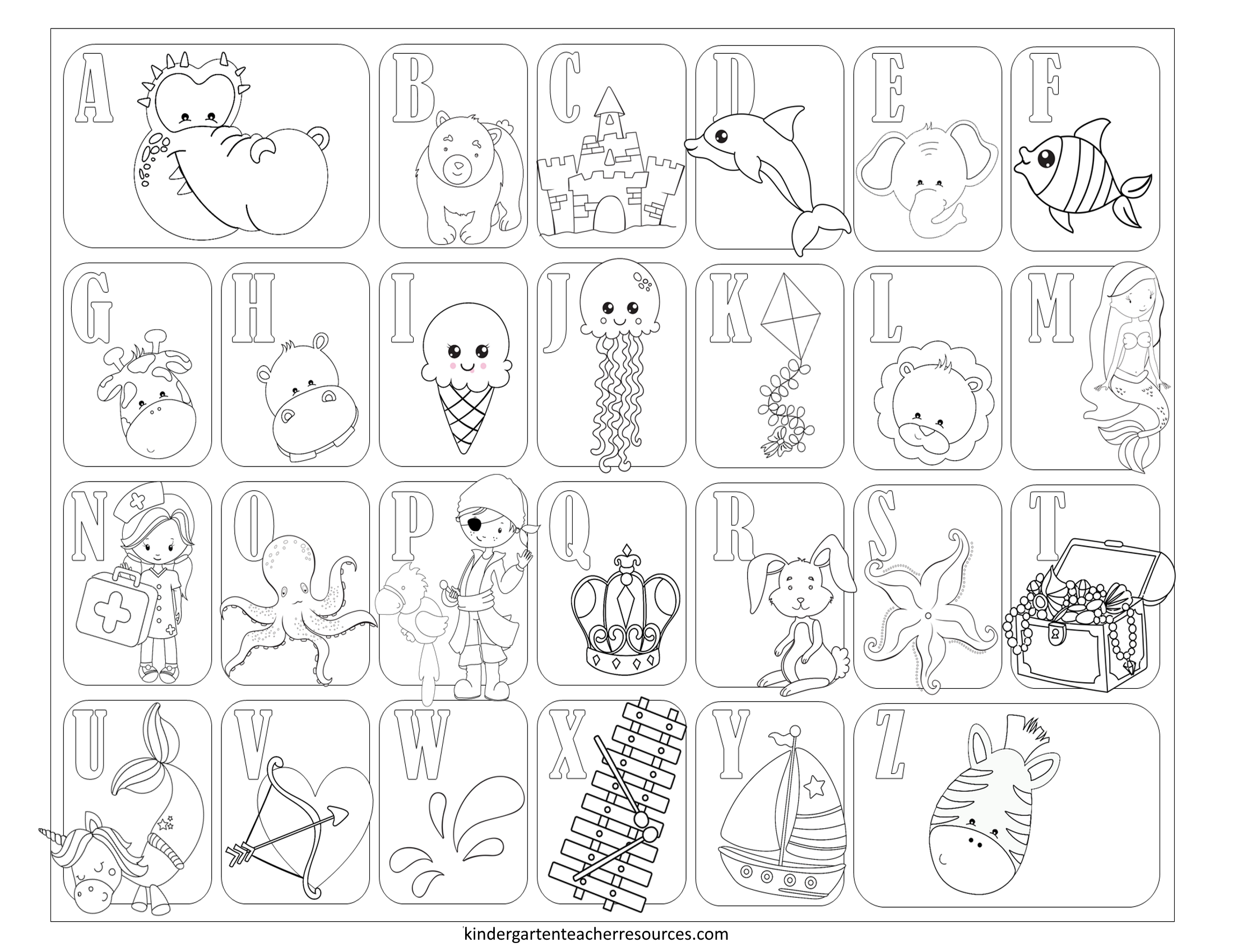 kindergarten coloring pages free printable