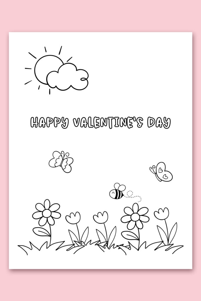 printable valentines day cards coloring