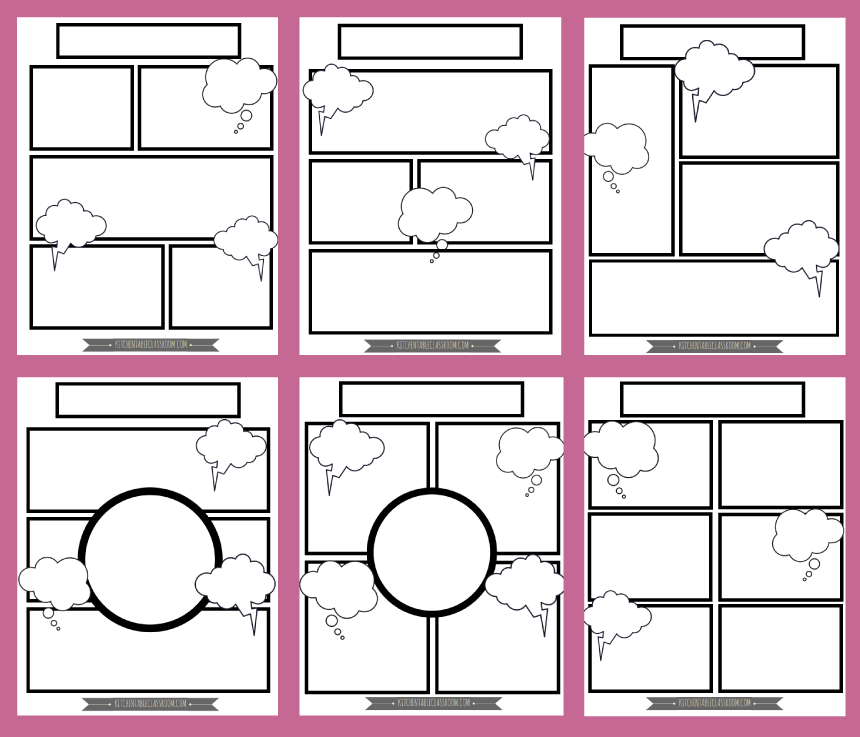 Free Printable Comic Strip Template Pages Paper Trail 52 OFF