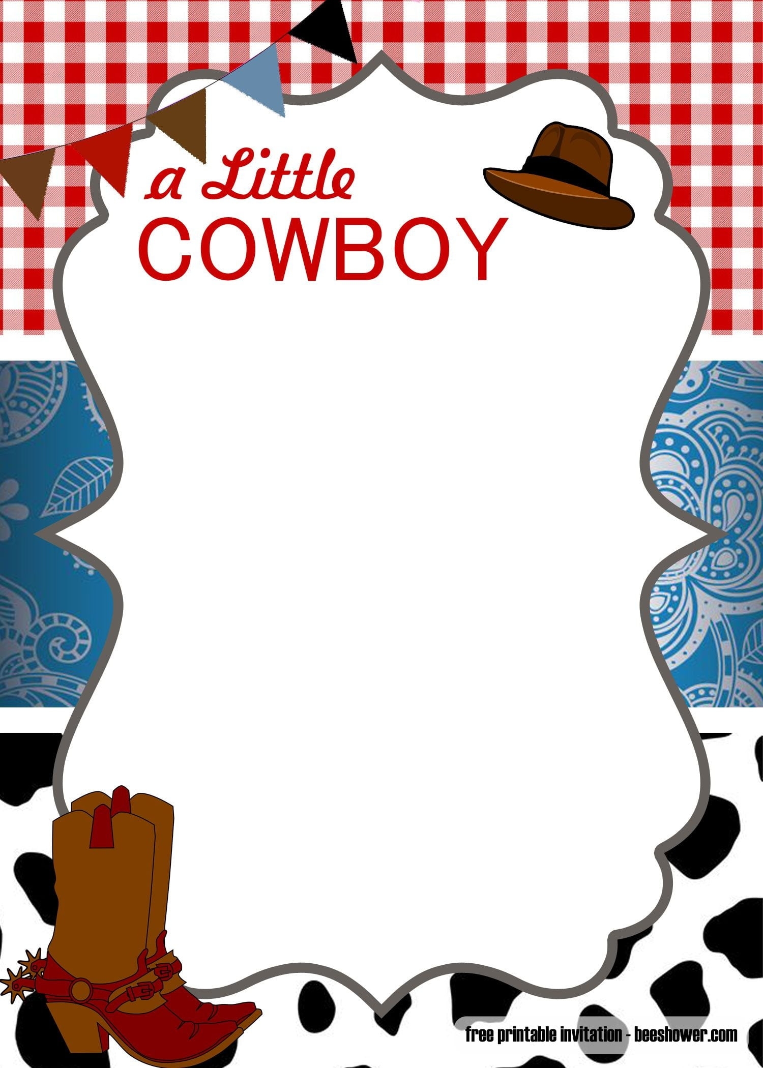 Free Printable Cowboy Invitation Template Printable Templates Online 