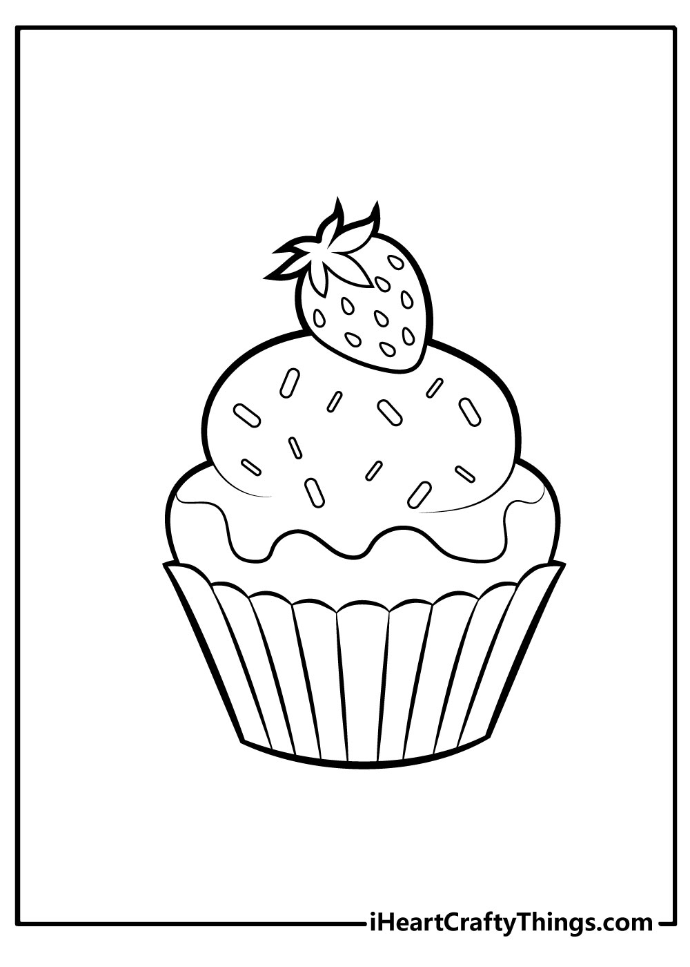 Free Printable Cupcake Coloring Pages Cupcake Coloring 56 OFF
