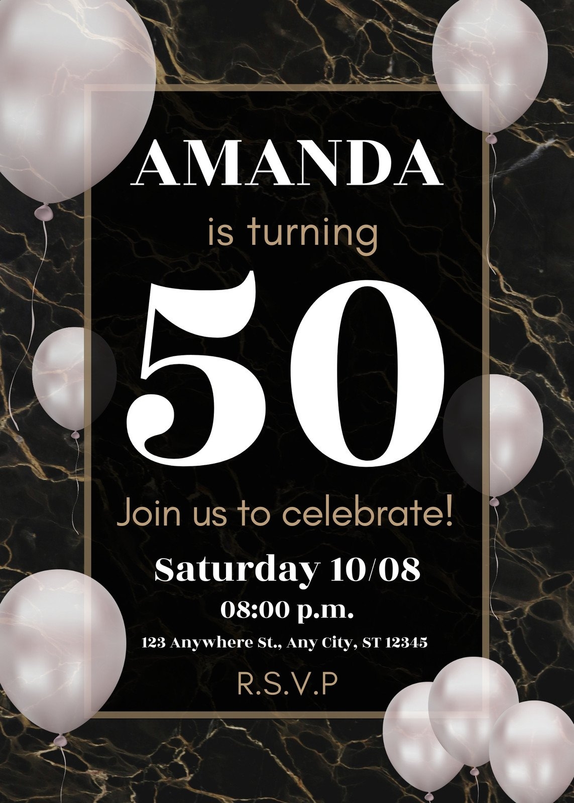 free 50th invitation templates