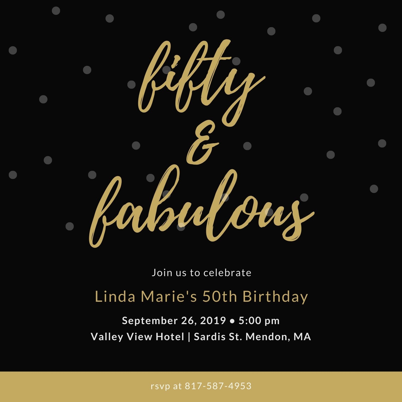 Free Printable Custom 50th Birthday Invitation Templates Canva
