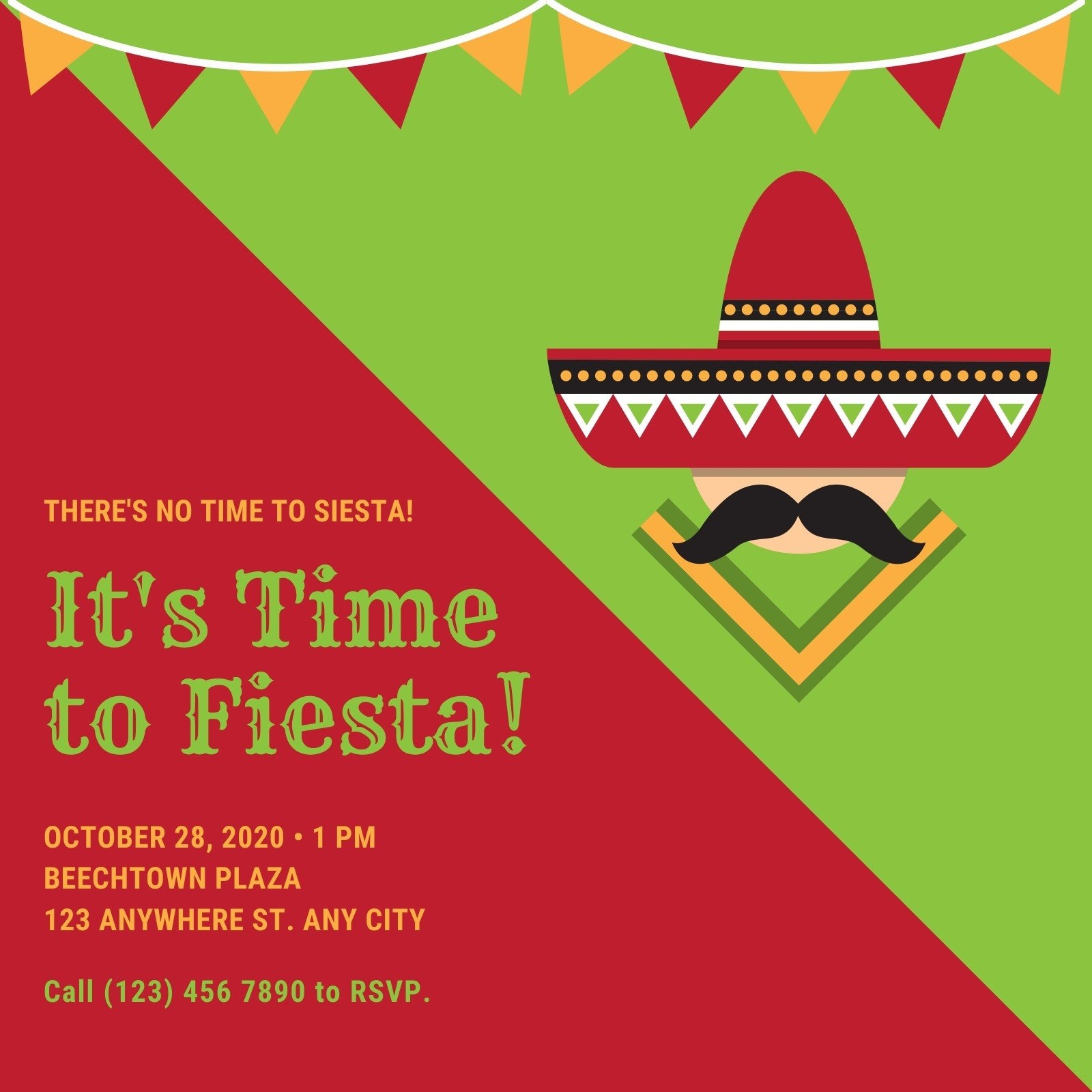 Free Printable Customizable Fiesta Invitation Templates Canva