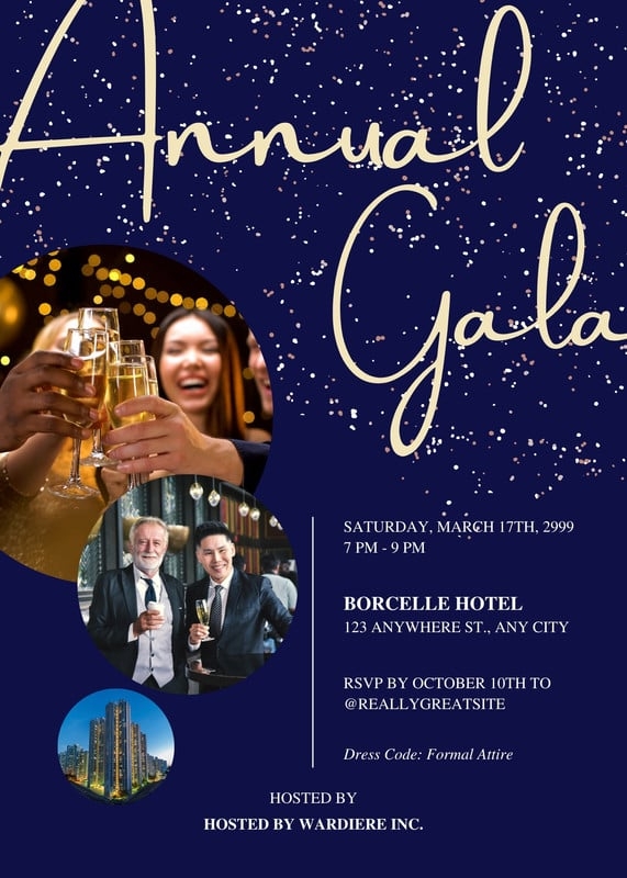 Free Printable Customizable Gala Invitation Templates 52 OFF