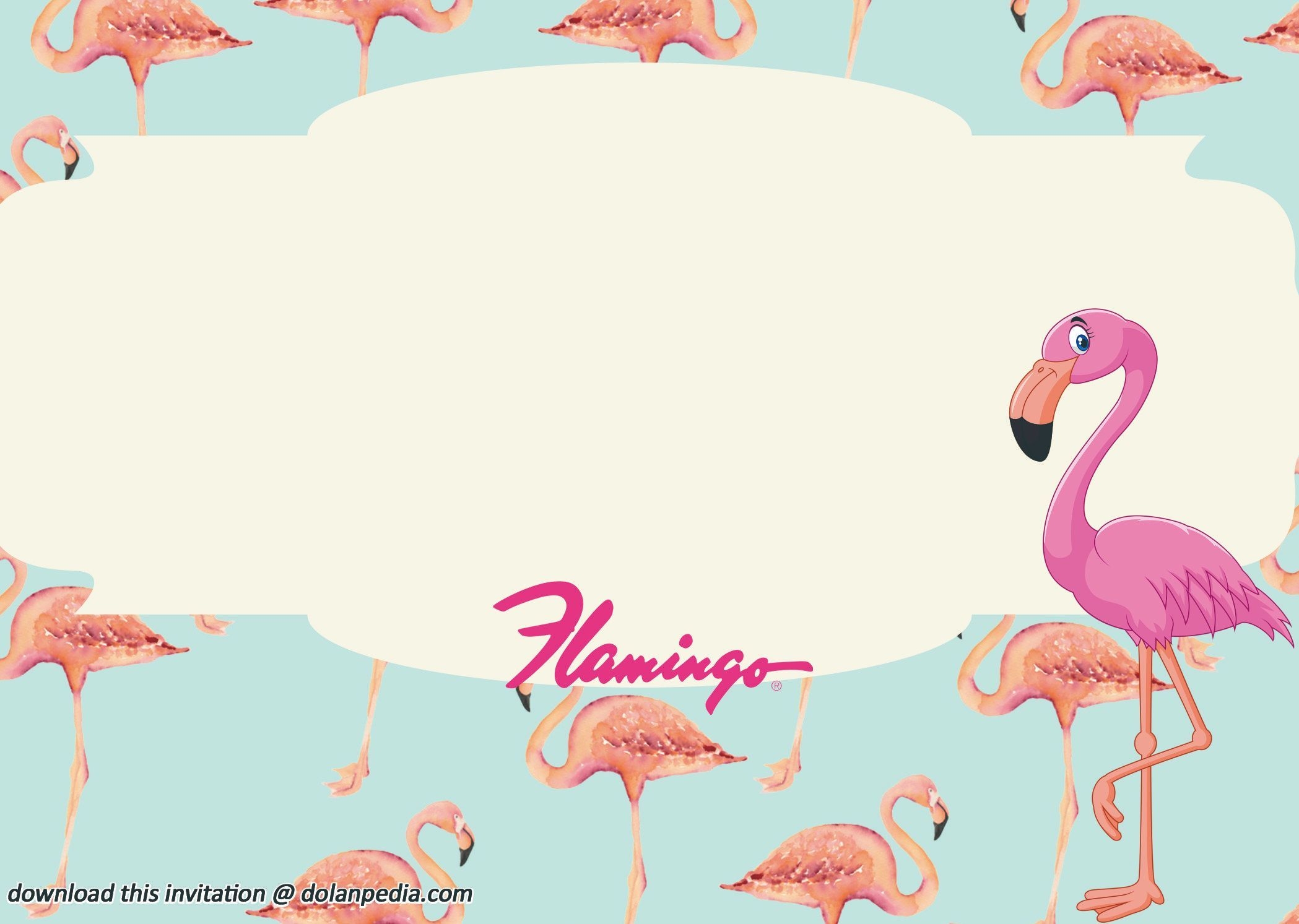 Free Printable Cute Flamingo Invitation Templates Flamingo Invitation 