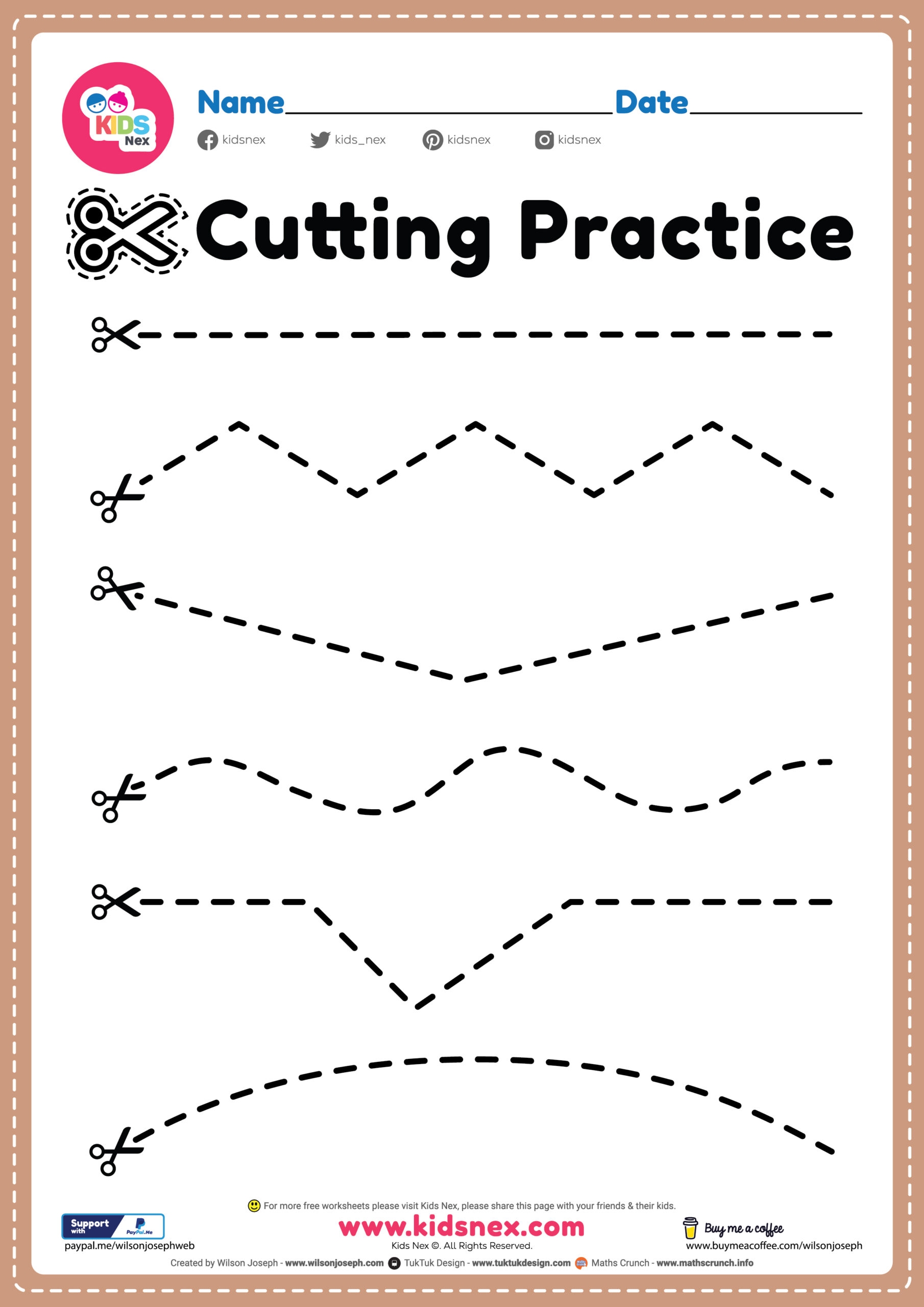 free printable cutting practice worksheets