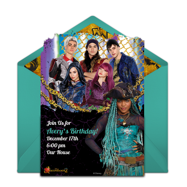 Free Printable Descendants Invitation Template Printable Templates