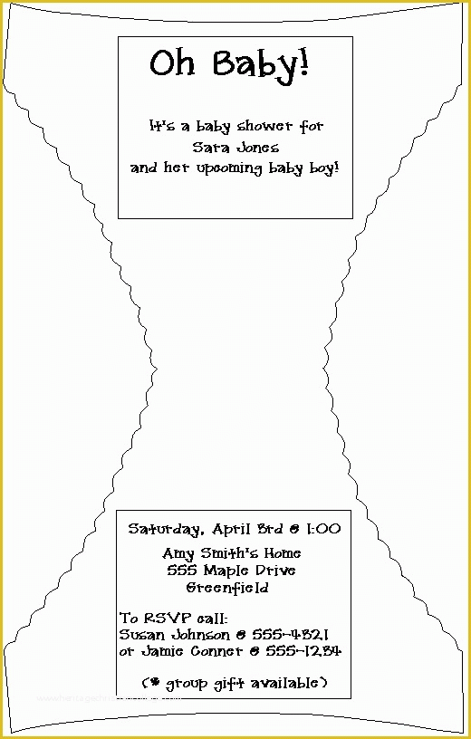 Free Printable Diaper Invitation Template Of Cute And Free Printable