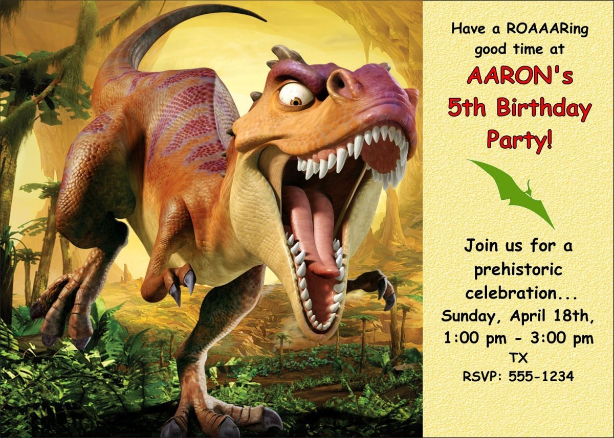 free printable dinosaur invitation templates