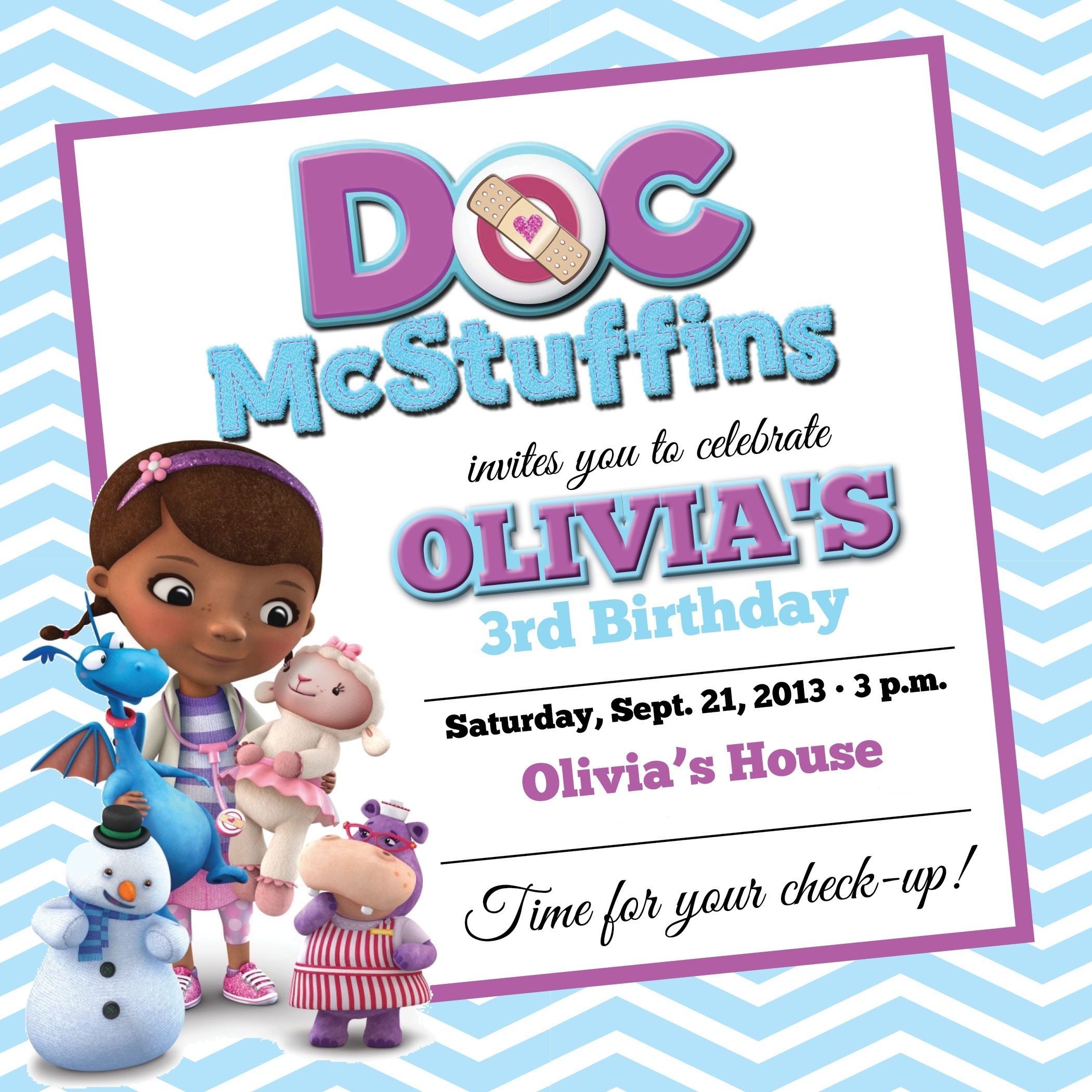 Free Printable Doc Mcstuffins Invitations Template Printable Templates