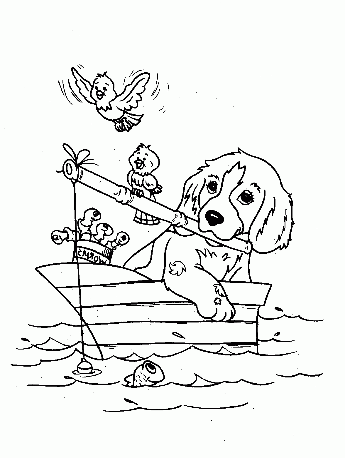 free coloring pages dog