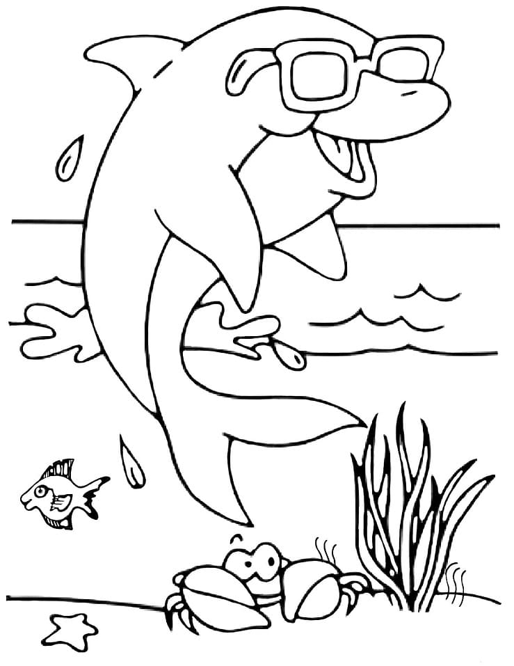 free printable dolphin coloring pages