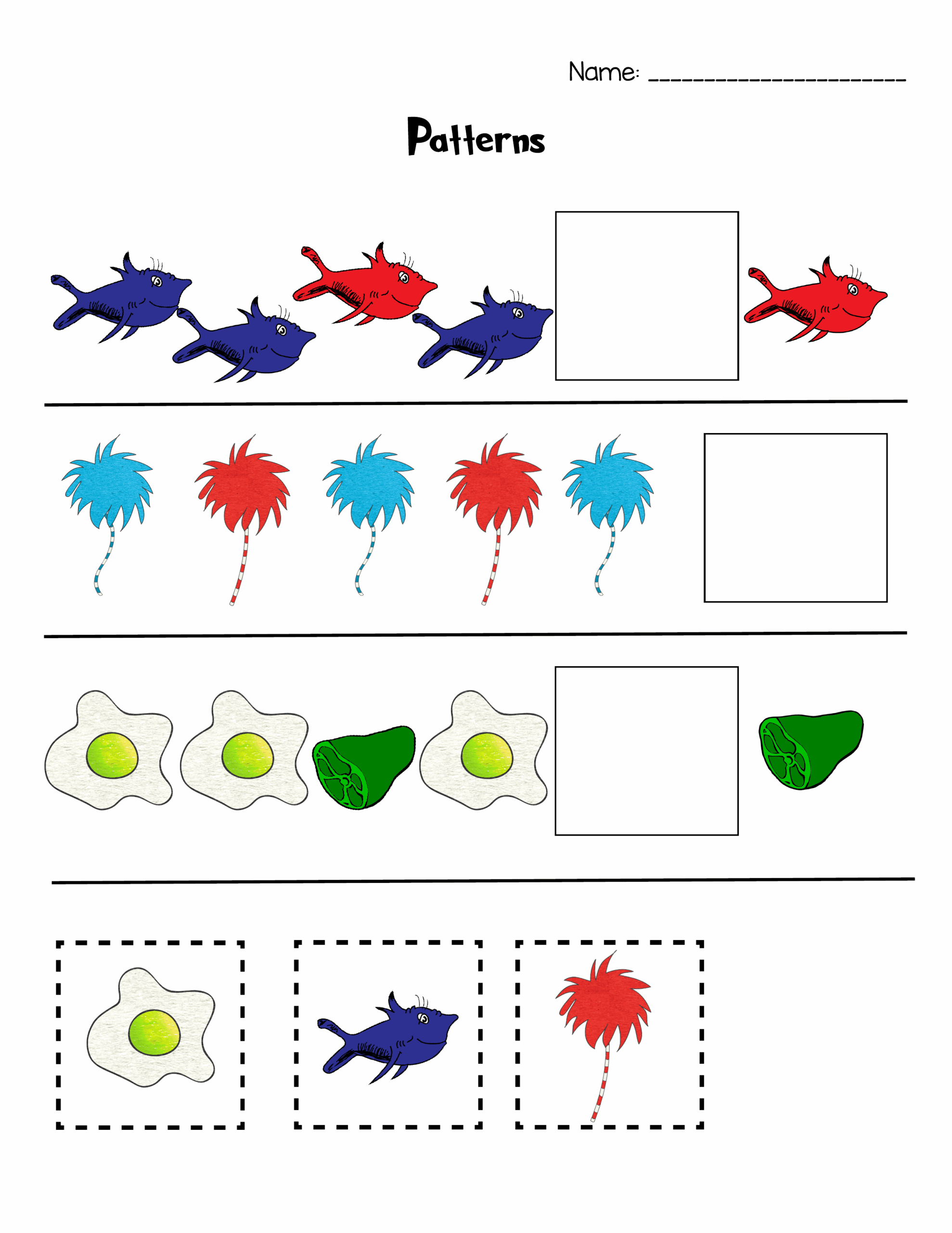 pre k dr seuss worksheets preschool