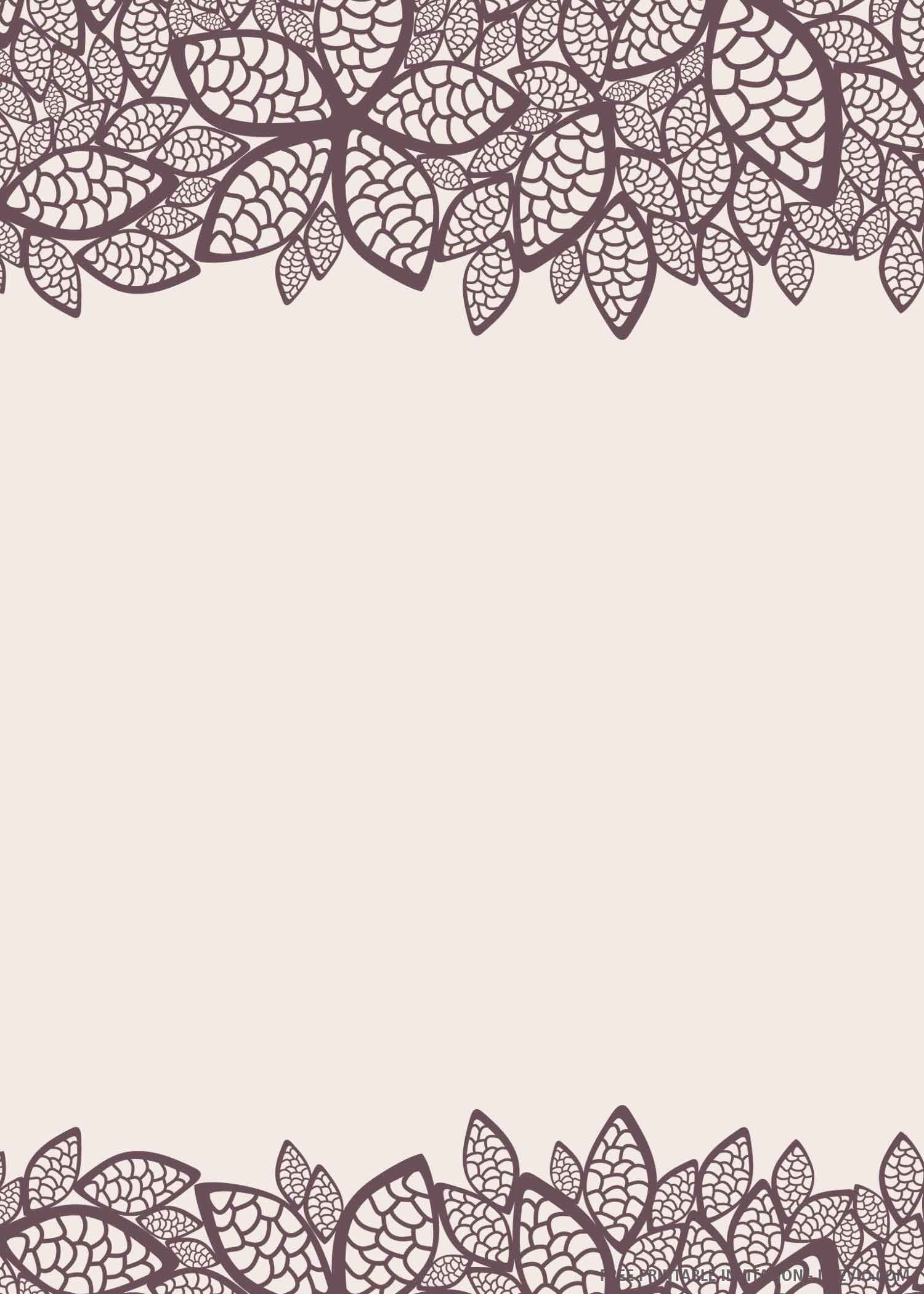 free lace wedding invitation templates