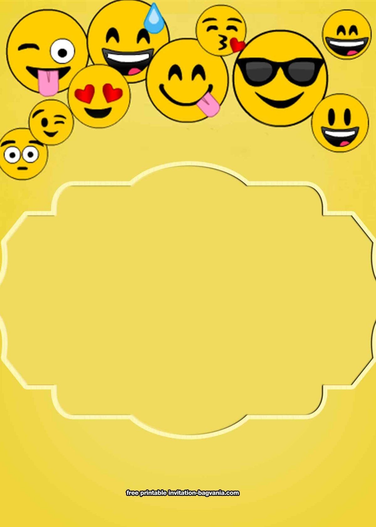 Free Printable Emoji Birthday Invitation Templates Brock Ewing