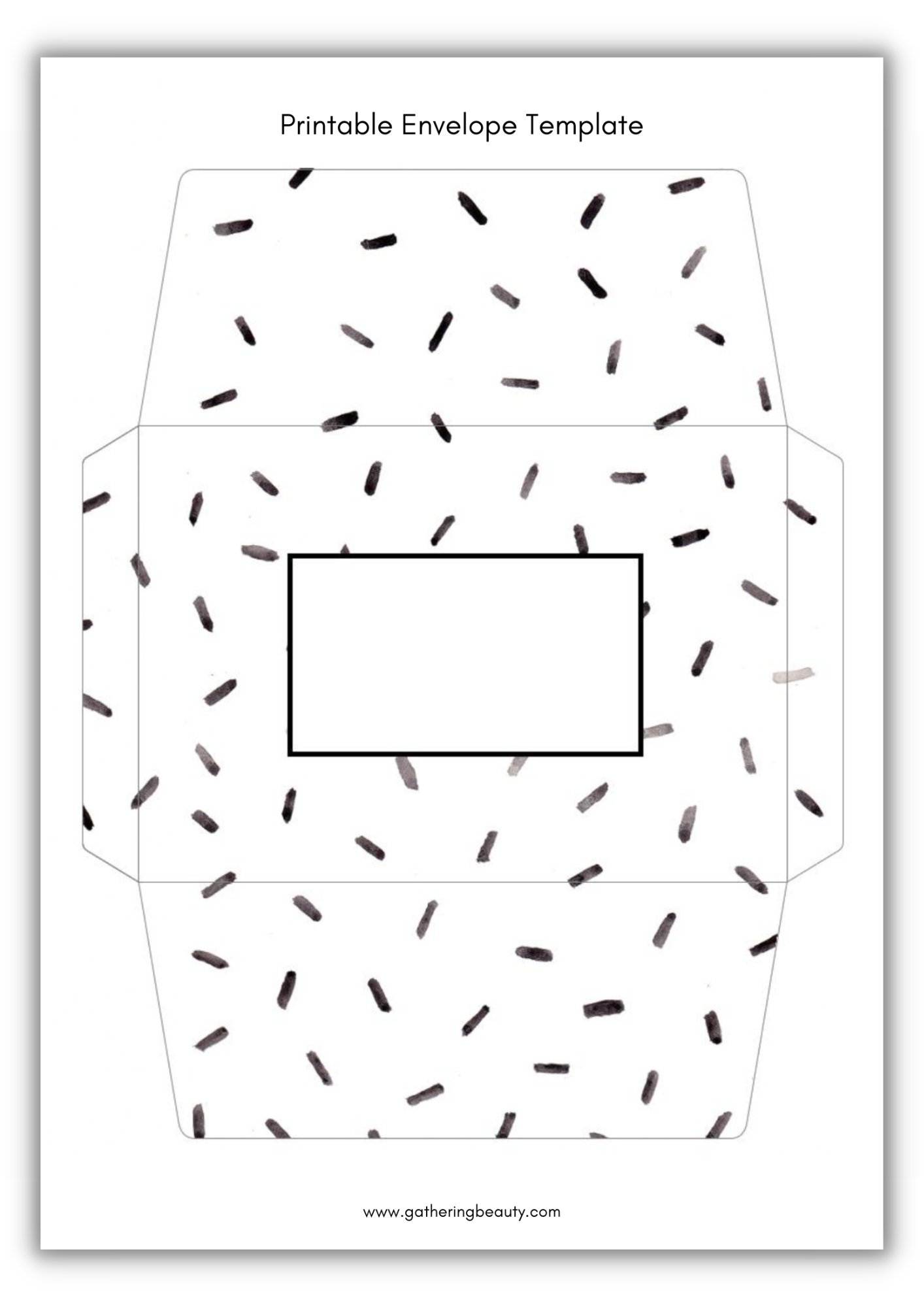 free envelope template printable