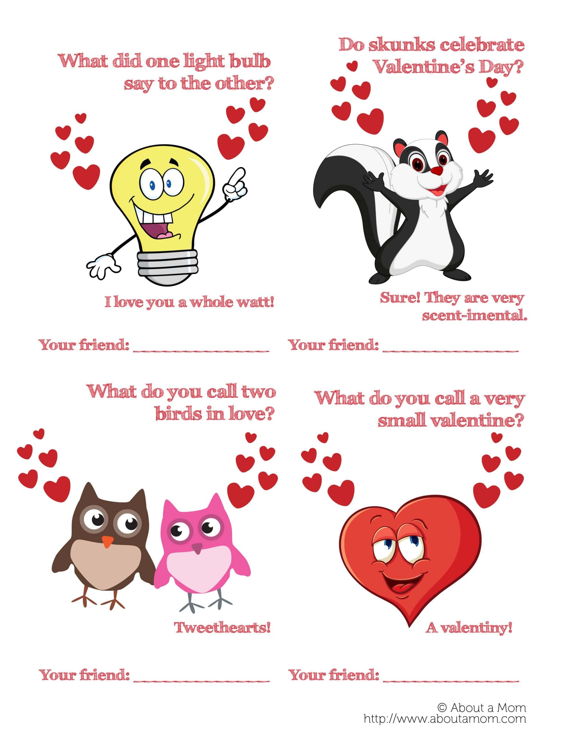 printable valentines day cards for son