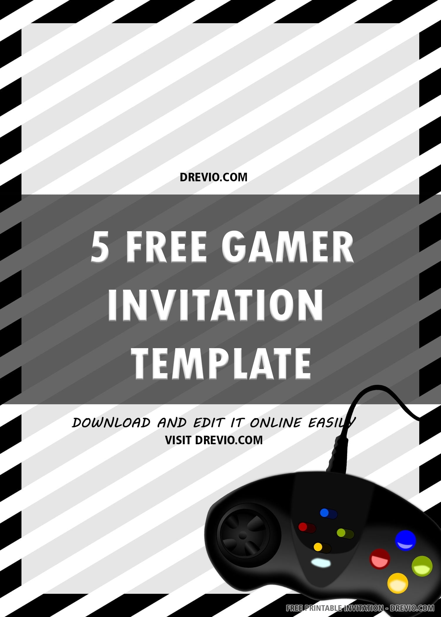 Free Printable Gaming Party Invitation Template Printable Templates 