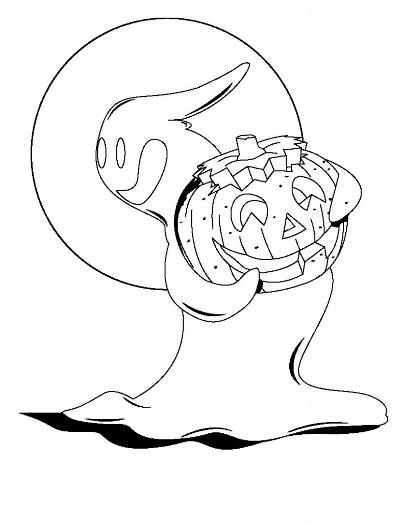 free ghost coloring pages