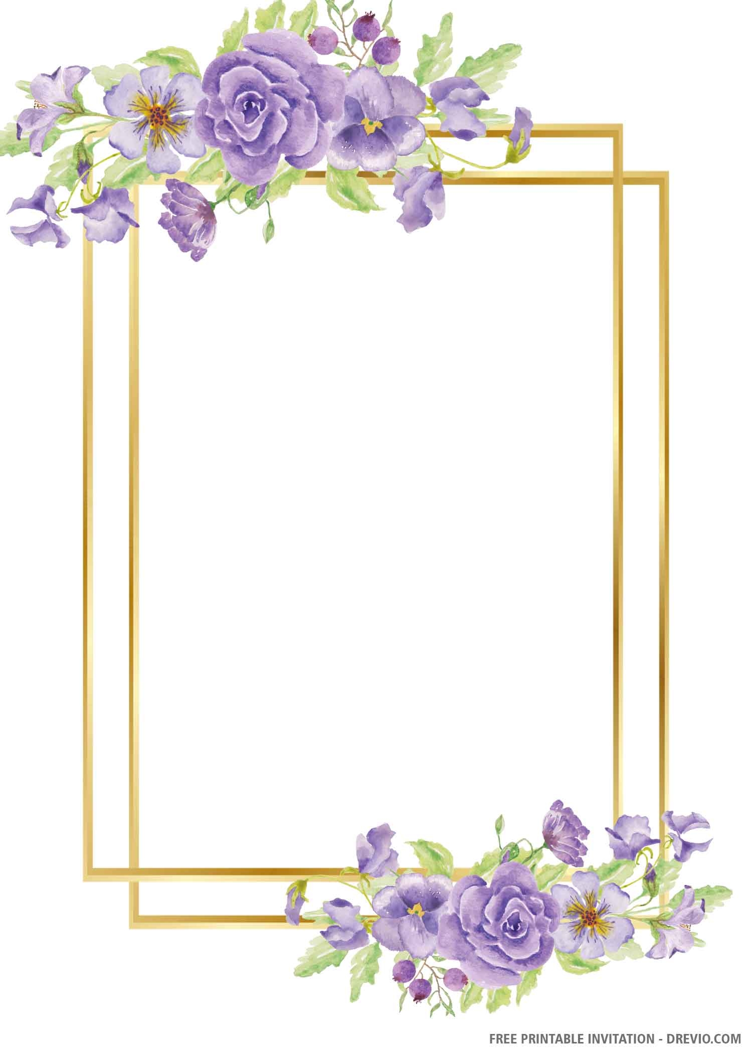 printable wedding invitation card template