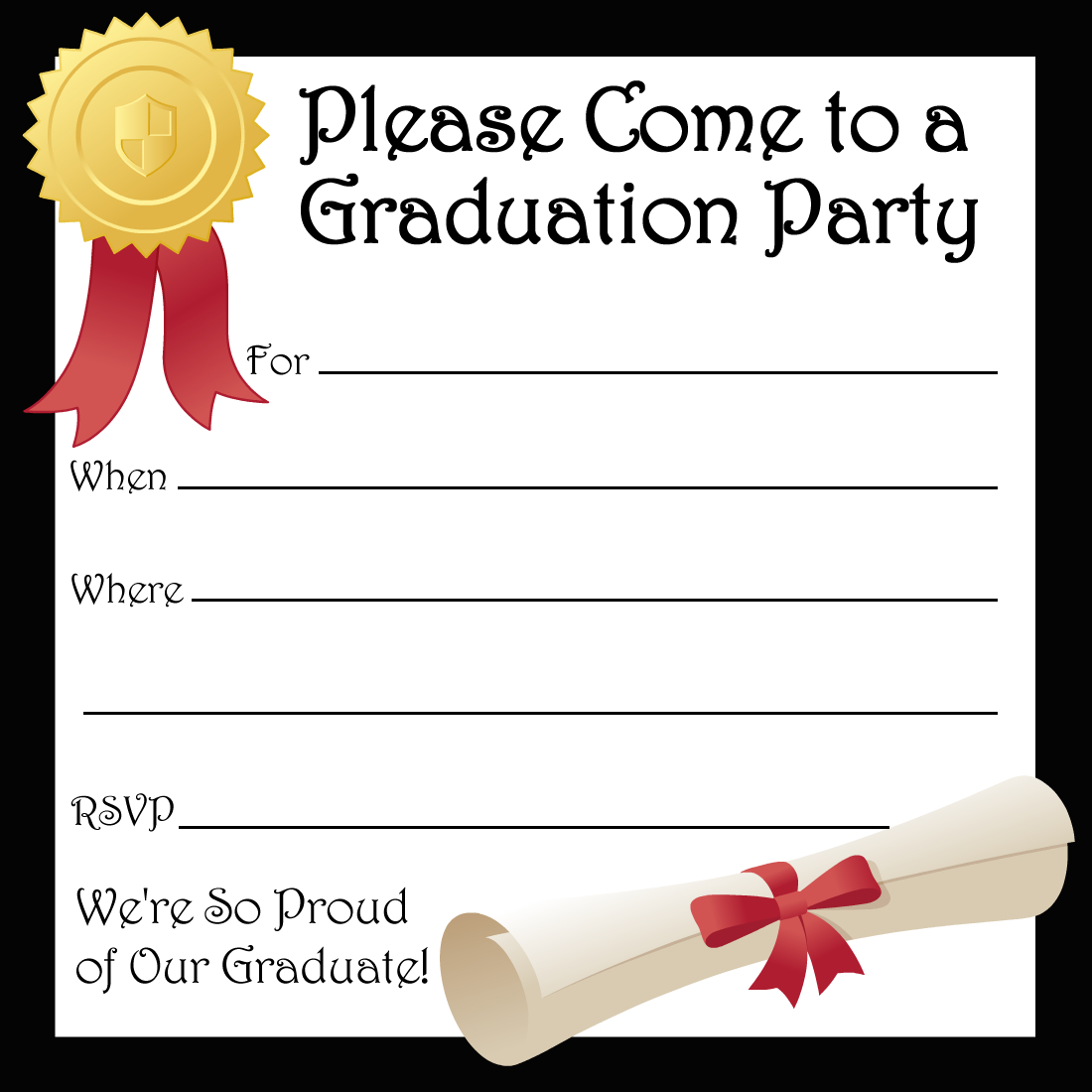 free printable graduation party invitation templates