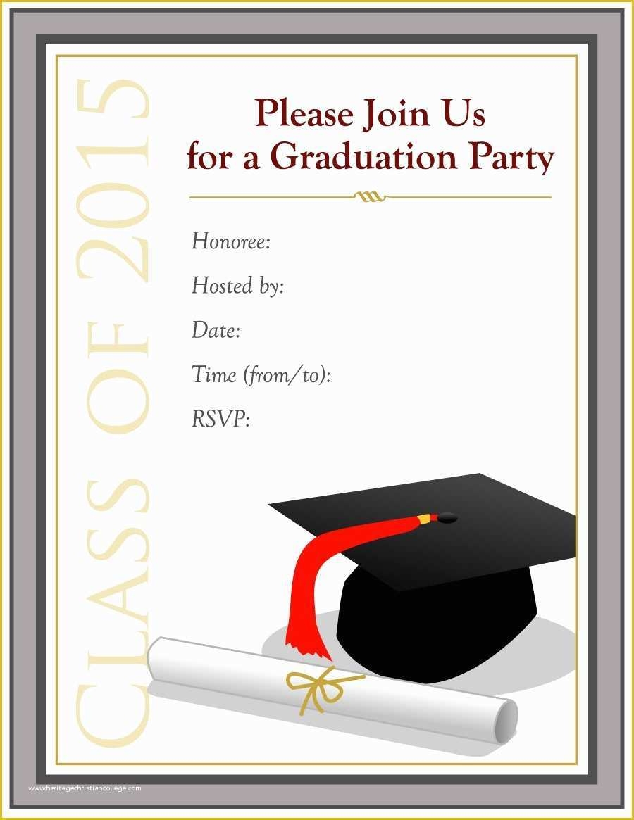 Free Printable Graduation Invitation Templates Of Graduation Invite 