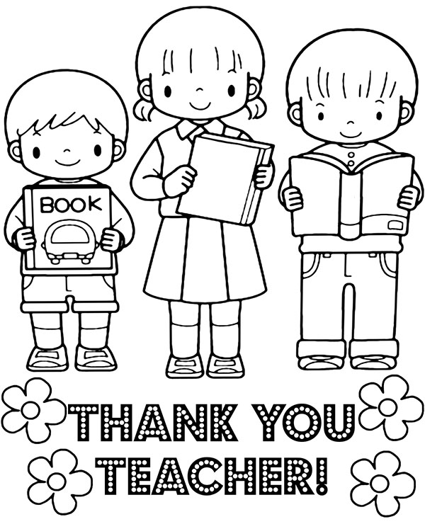 Free Printable Greeting Card For Teacher 39 s Day Coloring Page