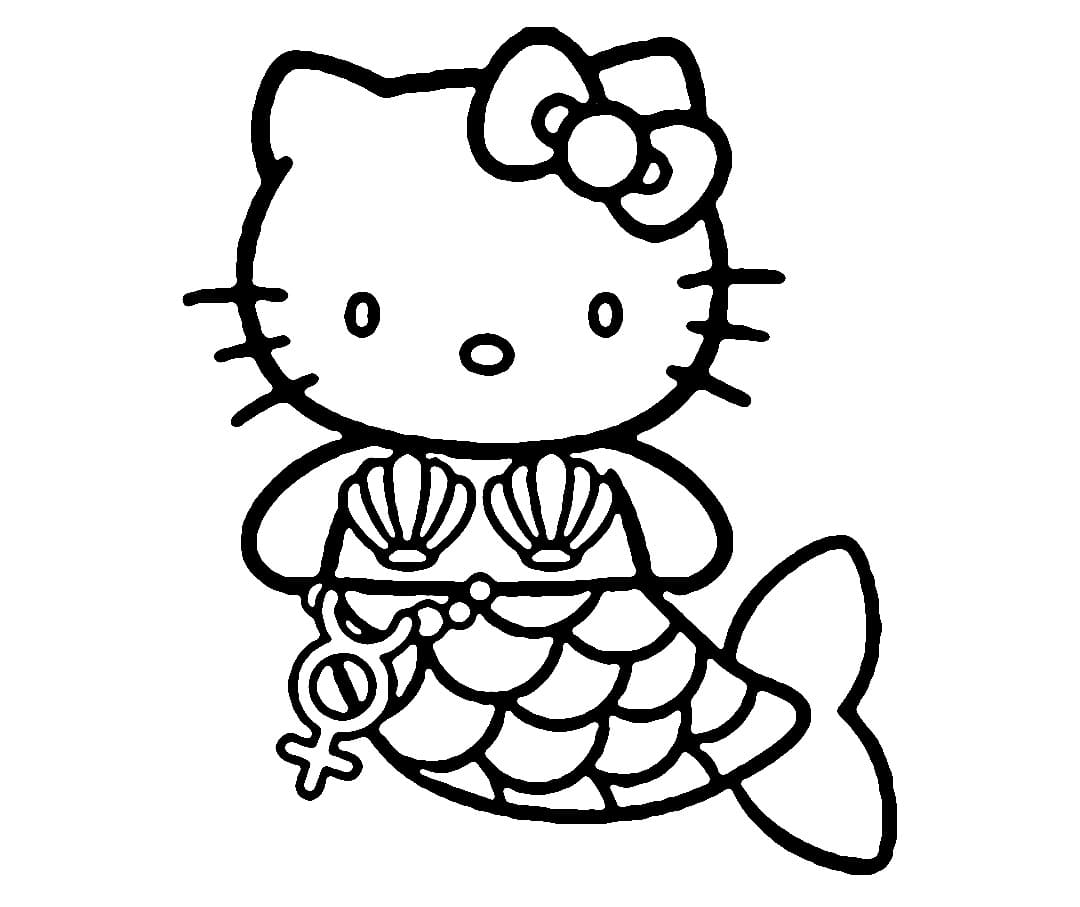 Free Printable Hello Kitty Mermaid Coloring Page Free Printable 