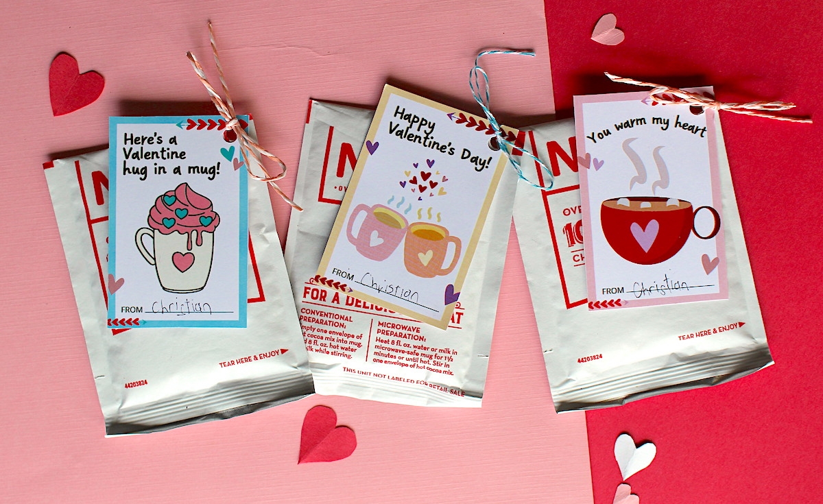 Free Printable Hot Chocolate Valentines Cards Honey Lime