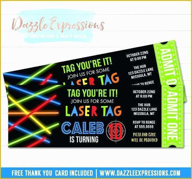 Free Printable Laser Tag Invitation Template Of Laser Tag Birthday 