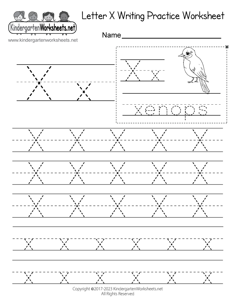 kindergarten writing worksheet