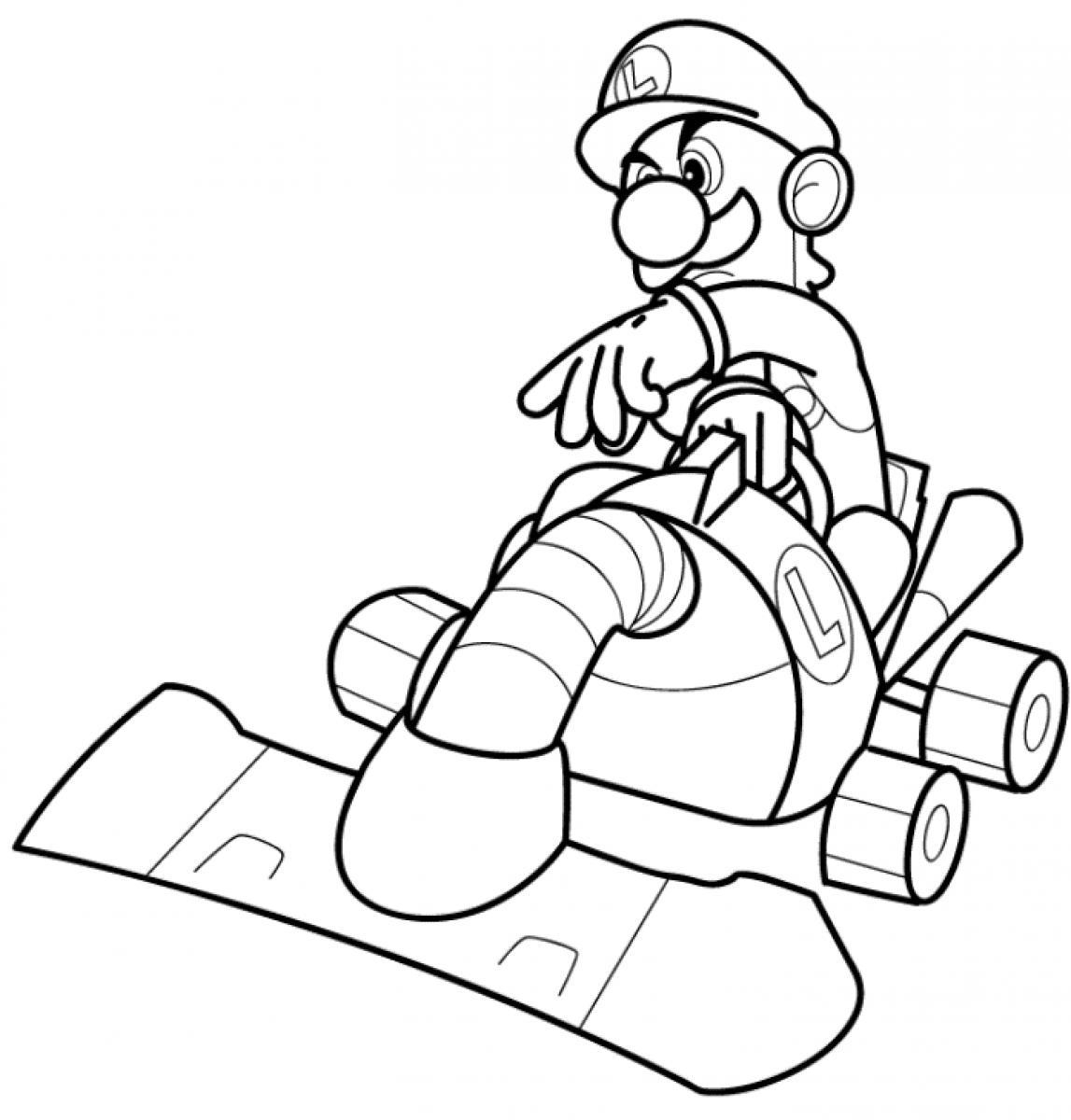 Coloring Pages Of Luigi