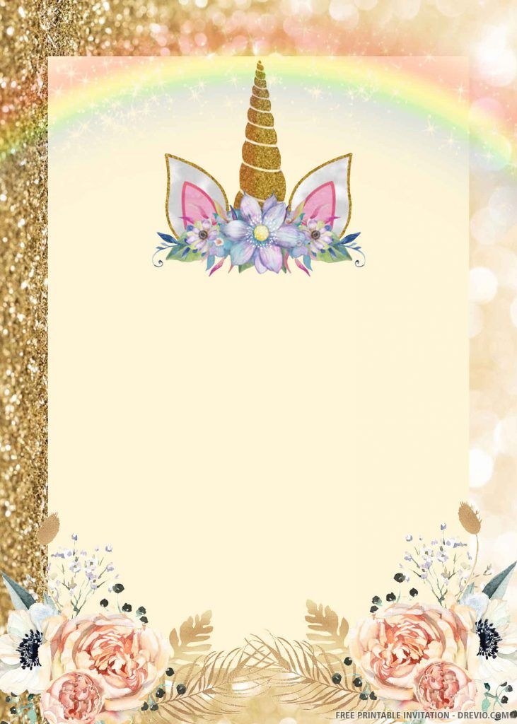 free invitation templates unicorn