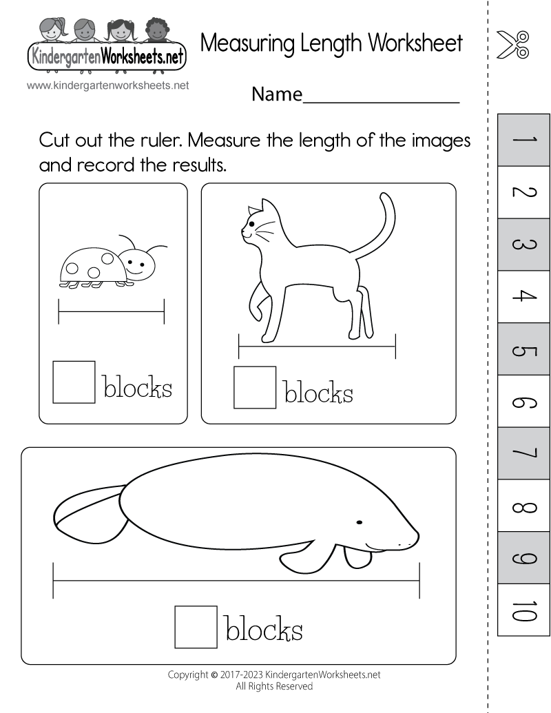 Free Printable Measuring Length Worksheet